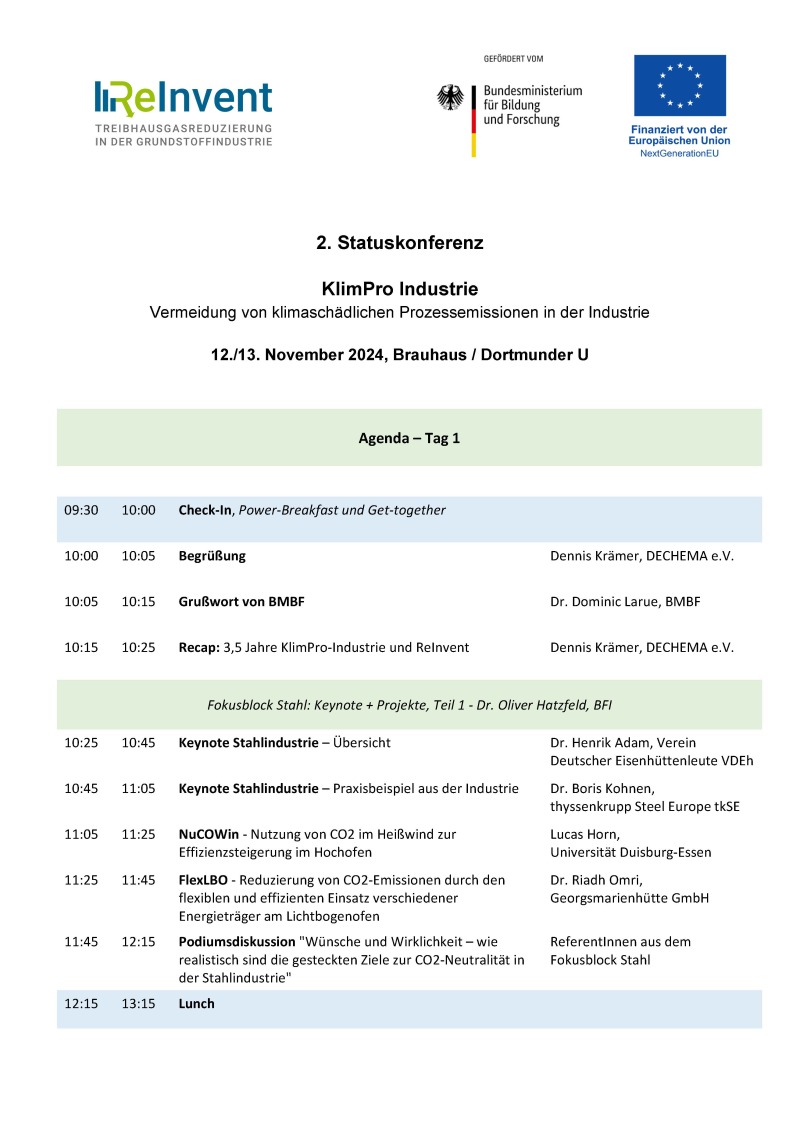 KlimPro_Industrie_2_Statuskonferenz_Agenda_Seite_1 KlimPro_Industrie_2_Statuskonferenz_Agenda_Seite_1