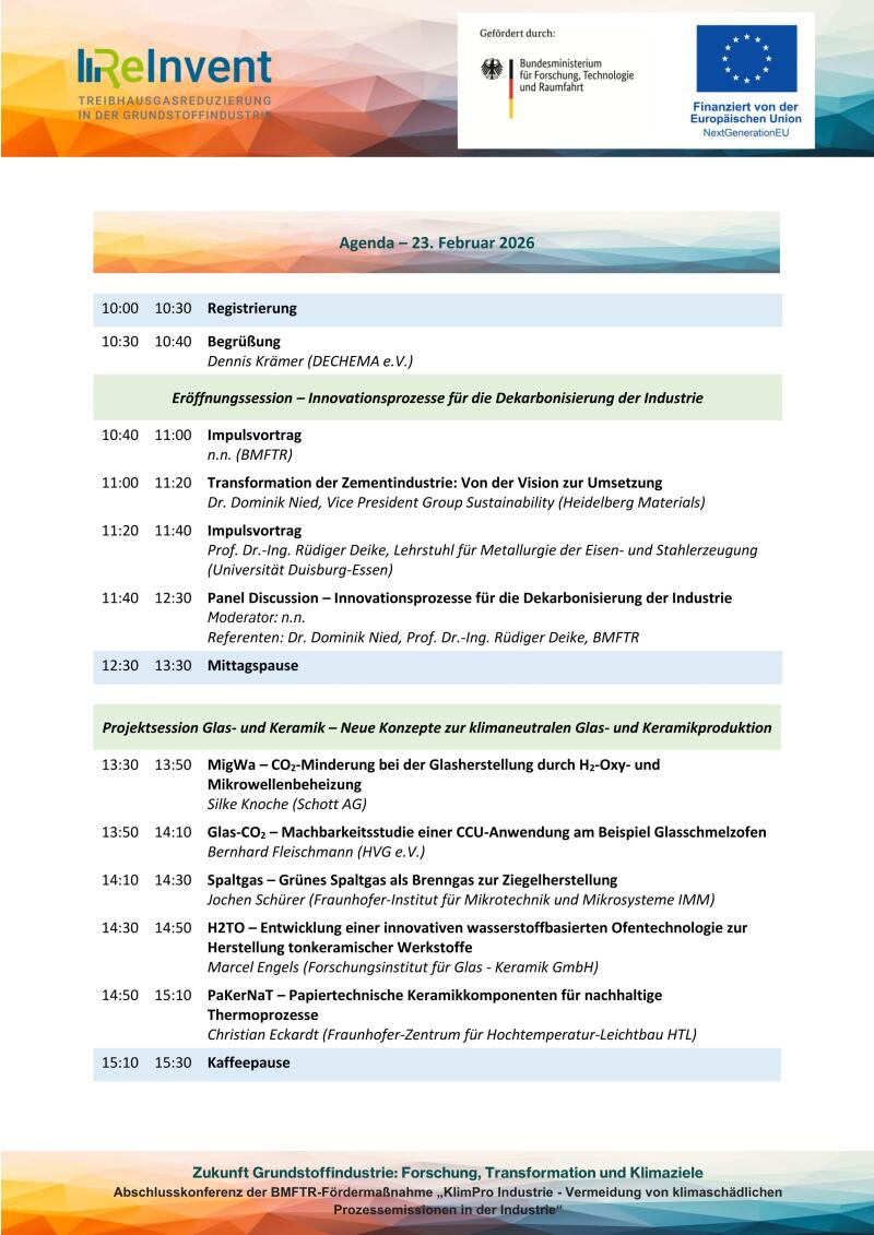 KlimPro_Industrie_Abschlusskonferenz_Agenda_V4_01 KlimPro_Industrie_Abschlusskonferenz_Agenda_V4_01